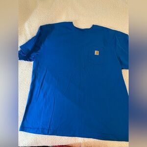 Carhartt Men's Bright Blue Short Sleeve Tee size 3Xl.   Spot on pocket pictured